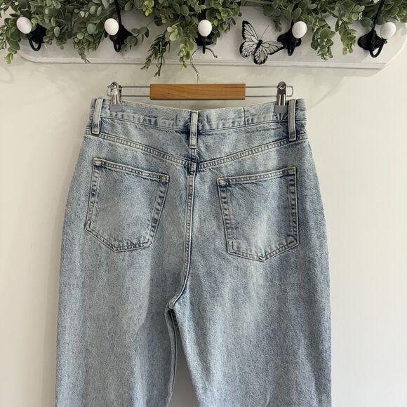 NEW Free People Distressed High Rise Flare Jean Button Fly 31 - Picture 5 of 6